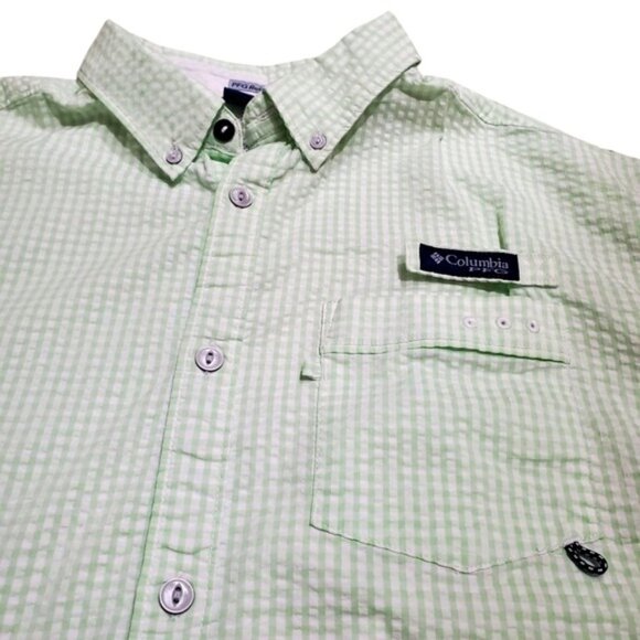 Columbia Searsucker Button Down Long Sleeve Shirt PFG Regular - Picture 3 of 10
